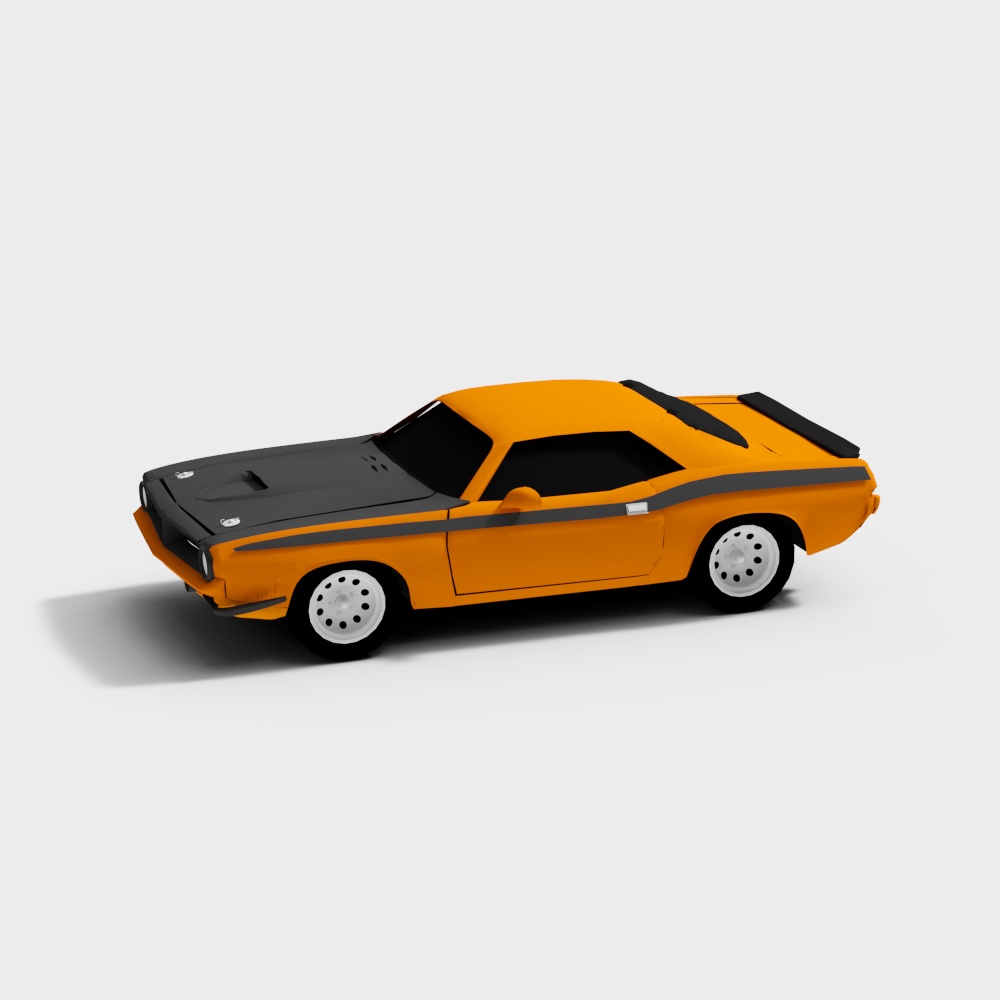 Retro Sports Car 3D Model