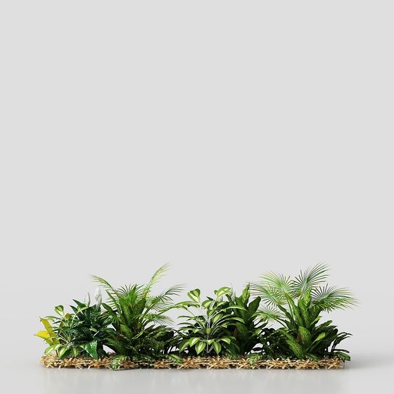Tropical Garden Wall 3D model