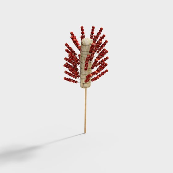 Winter Berry Low-Poly 3D Model for Creative Projects