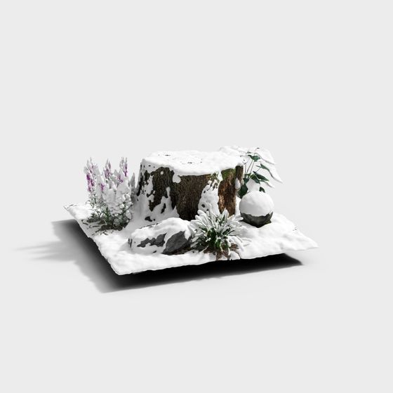 Low-Poly Winter Landscape 3D model