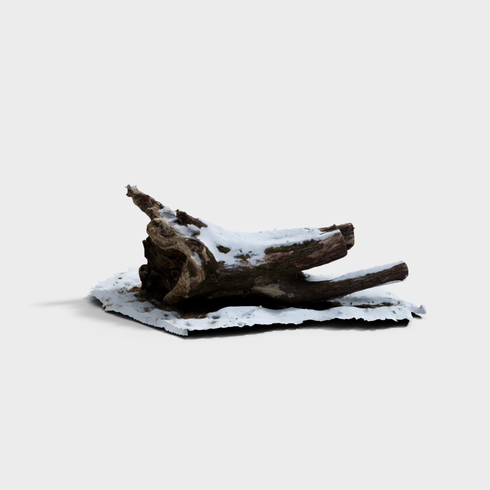 Snowy Landscape with Dead Trees