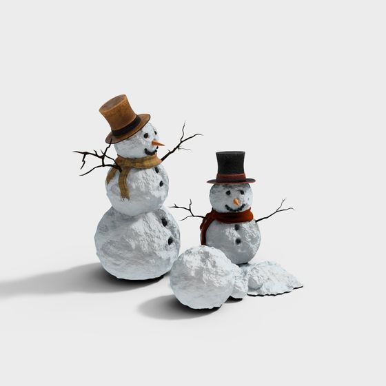 Snowman Brothers 3D model