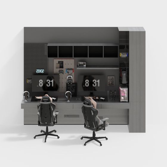 Gamer's Den 3D model for Modern Gaming Spaces