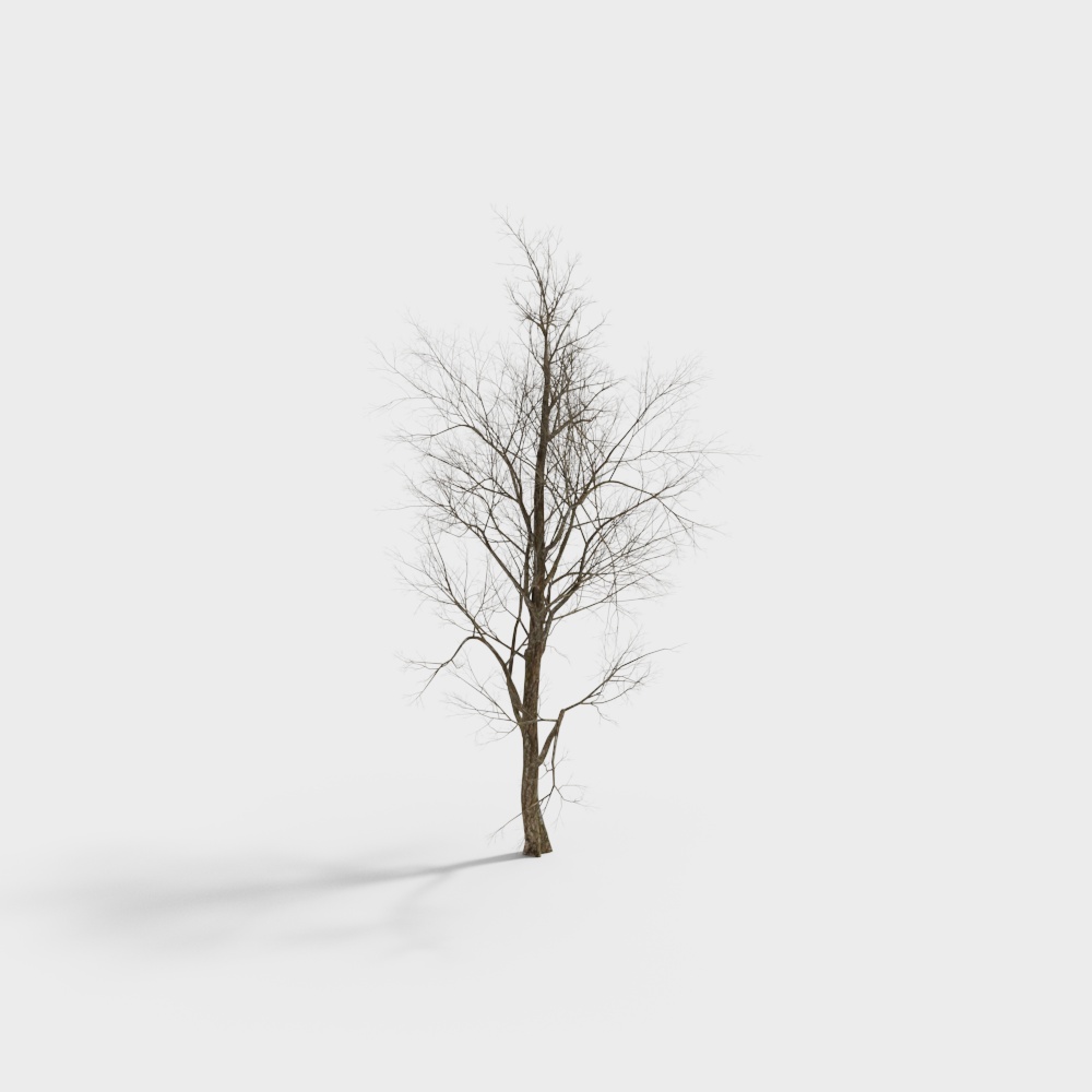 Realistic Low-Poly Dead Tree 3D model for Winter Scenes