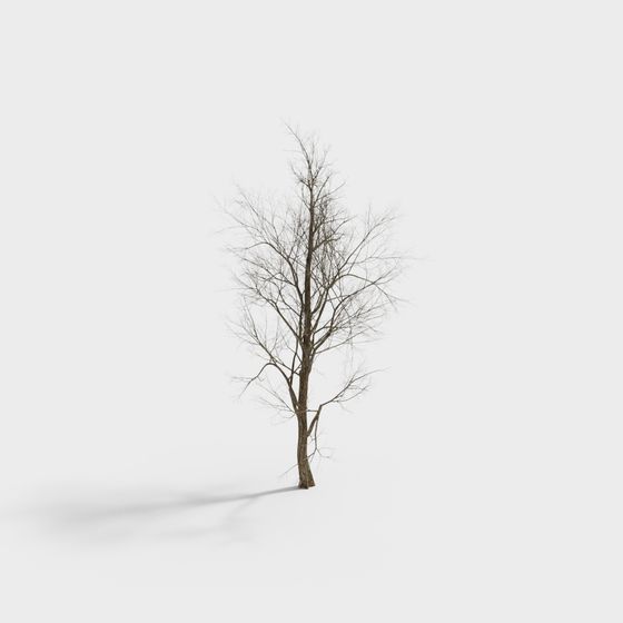 Realistic Low-Poly Dead Tree 3D model for Winter Scenes
