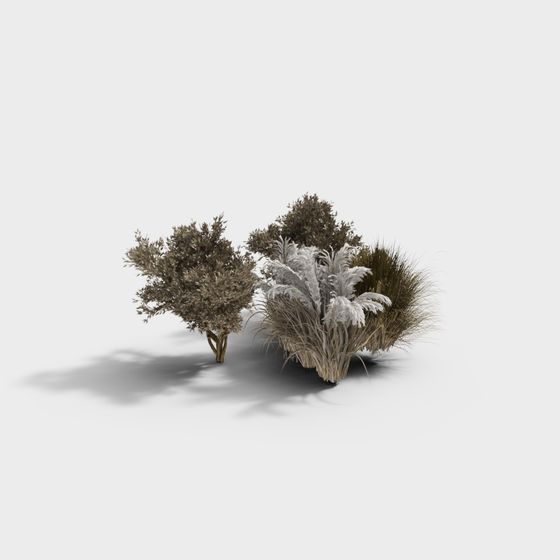 Desert Oasis Low-Poly 3D Model