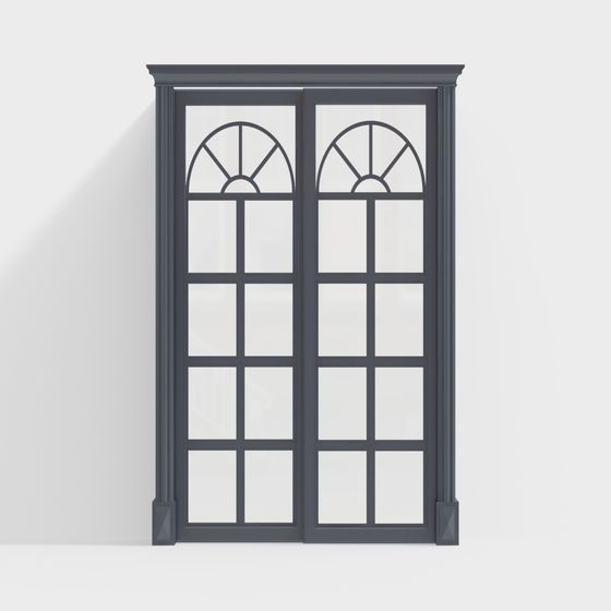 Vintage Double Door 3D Model for Modern Design