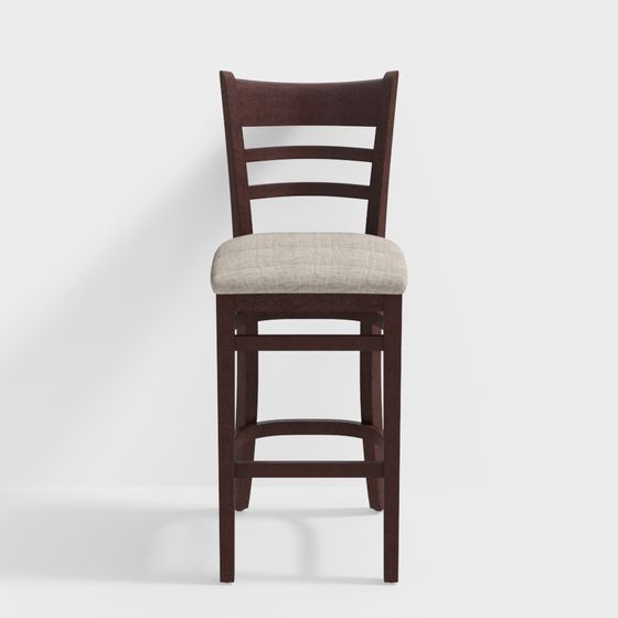 Sleek Bar Stool 3D model for Modern Interiors