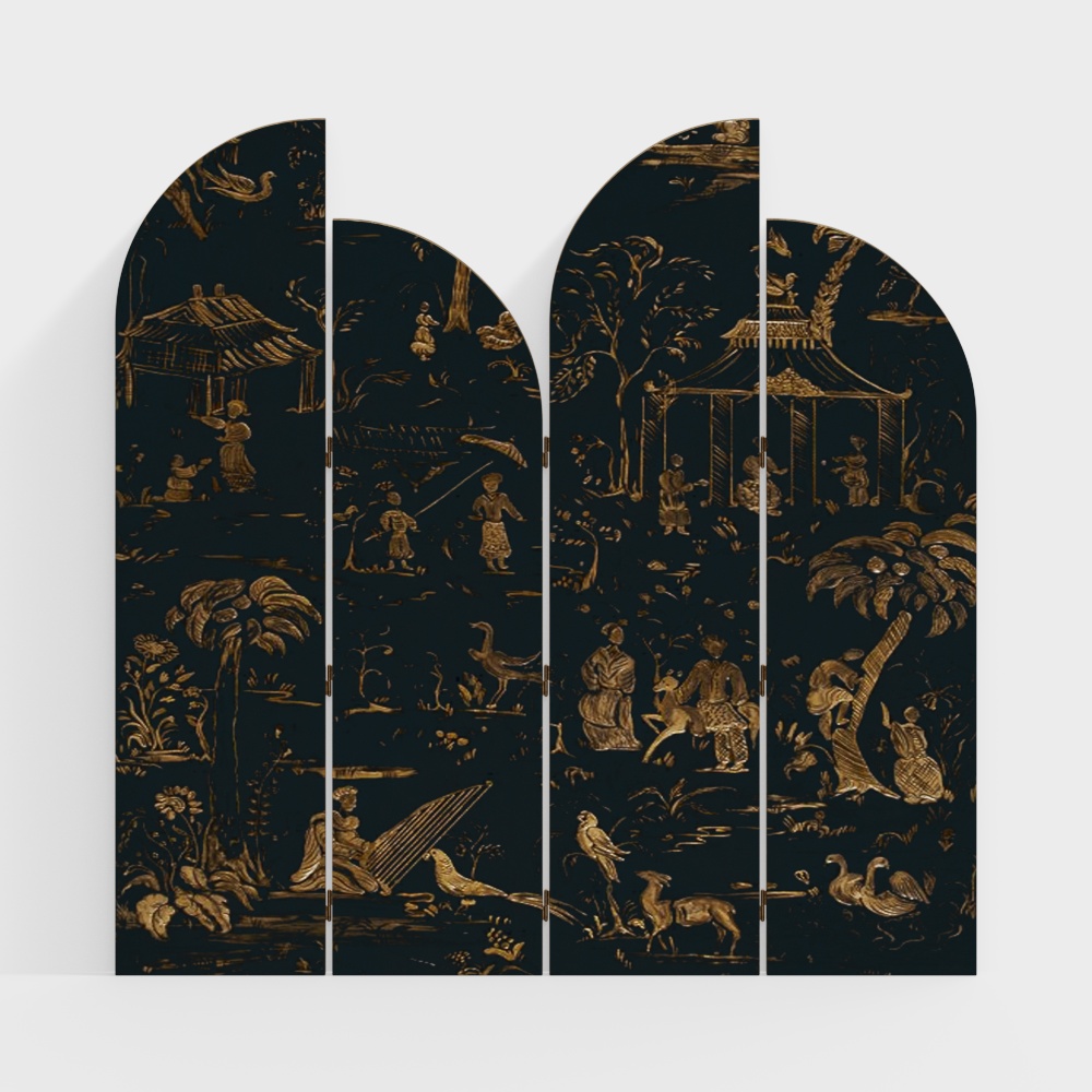 Bình phong Indochine_ Vray 2019 mẫu bởi Nguyễn Minh K