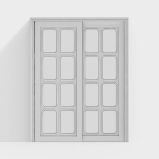 Sophisticated Double Door 3D Model for Modern Spaces