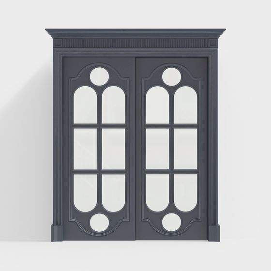 Victorian Arched Doors 3D model