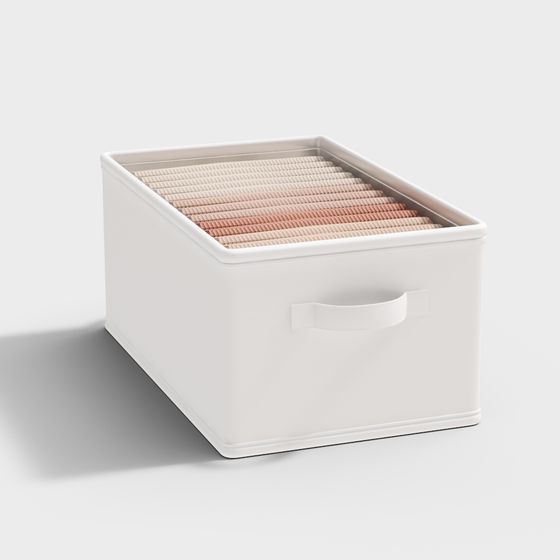 Low-Poly File Storage Box 3D model