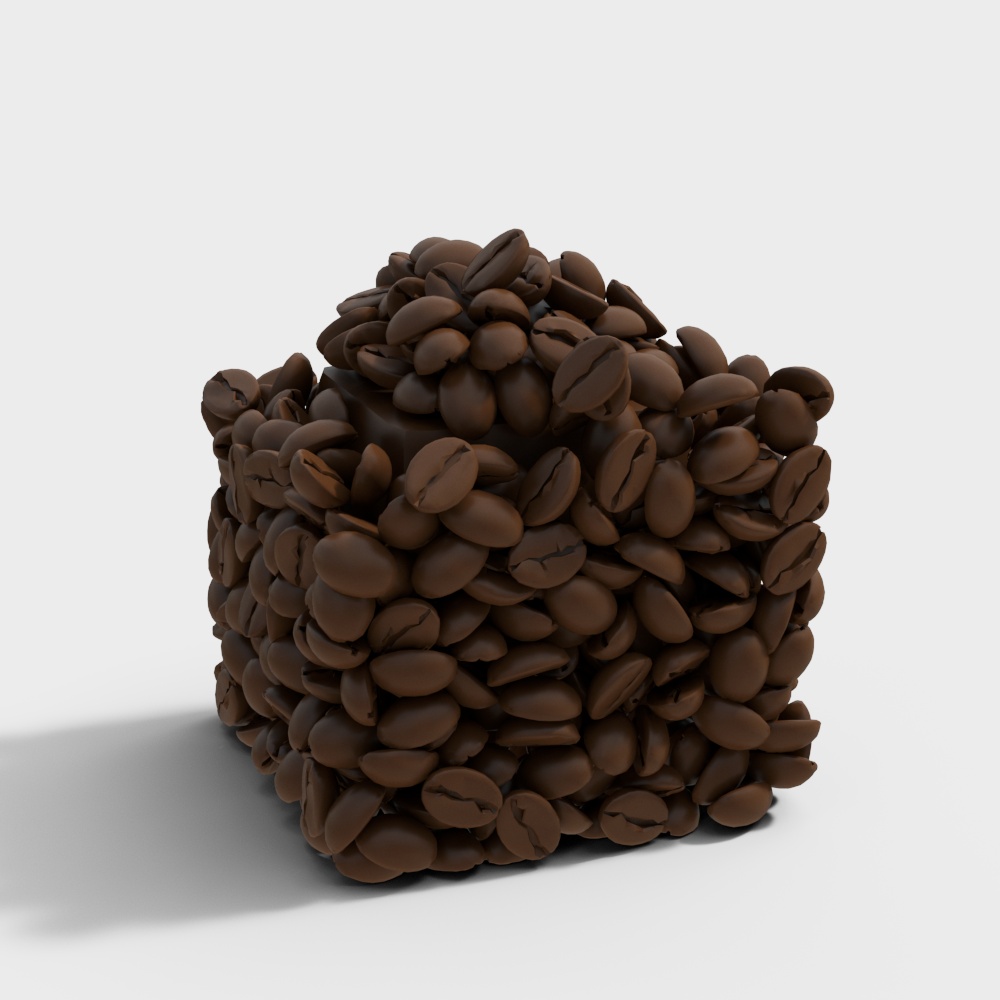 Bean Cube 3D model - Captivating Coffee Beans