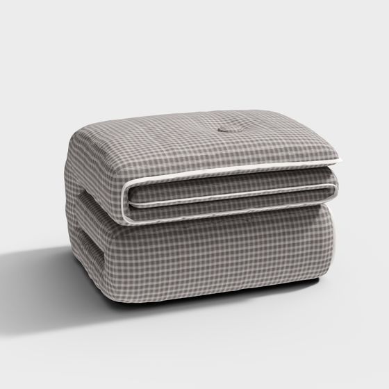 Plaid Pillow 3D model for Modern Interiors