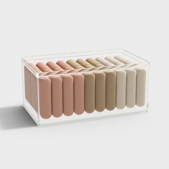 Nude Palette Box 3D model for Creative Projects