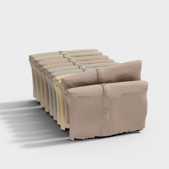 Stylish Low-Poly Sofa 3D model for Modern Interiors