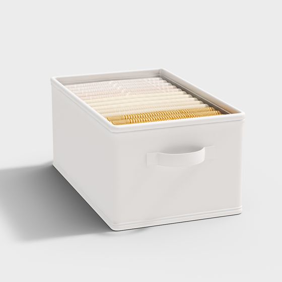 Minimalist File Storage Box 3D model for Modern Design