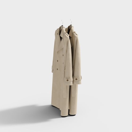 Classic Trench Coat 3D model