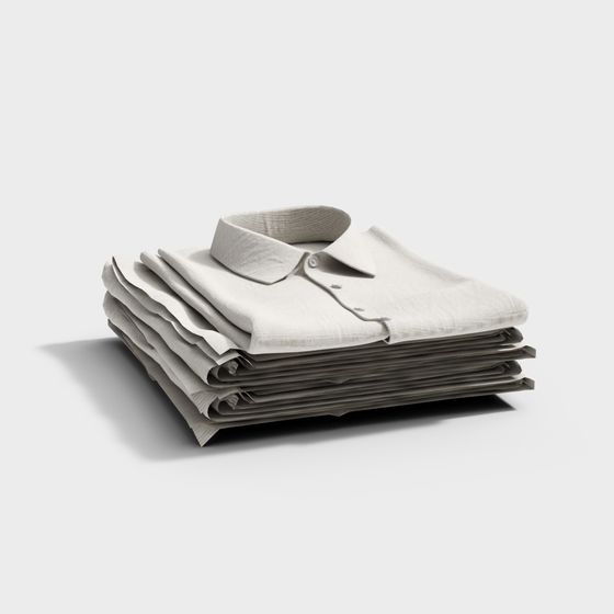 Elegant Low-Polygon Shirt 3D Model