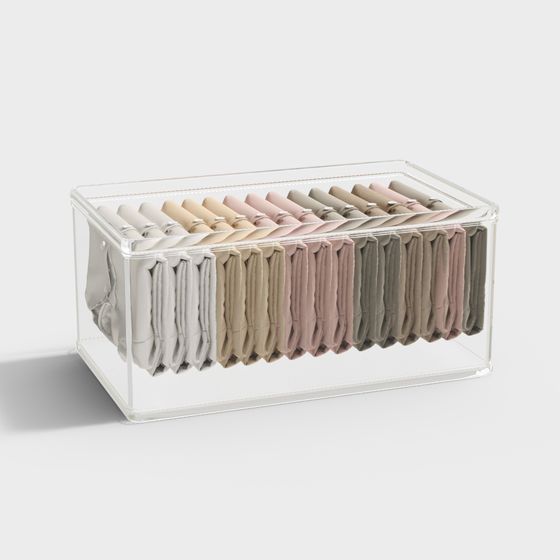 Stylish Acrylic Storage Box 3D model for Creative Projects