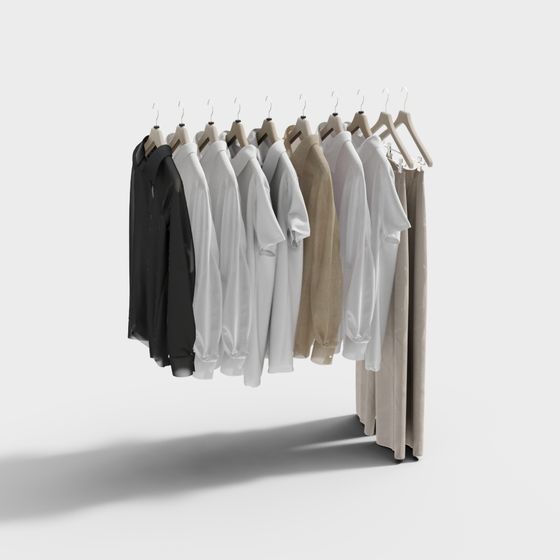 Minimalist Wardrobe 3D Model Design
