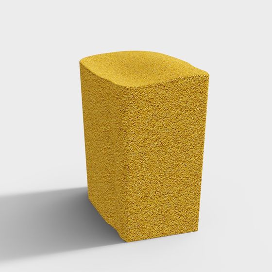 Plush Stool 3D model - Cozy and Cute Design
