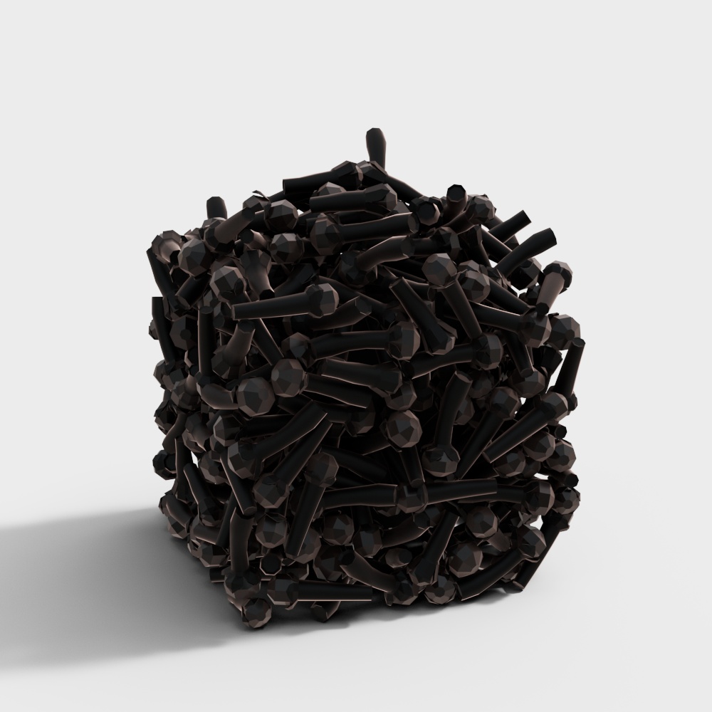 Stylish Bolt Cube 3D Model for Creative Projects