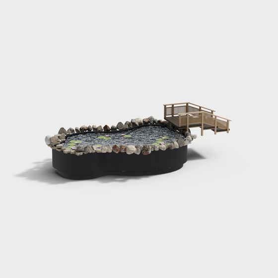 Water Landscape Platform 3D model