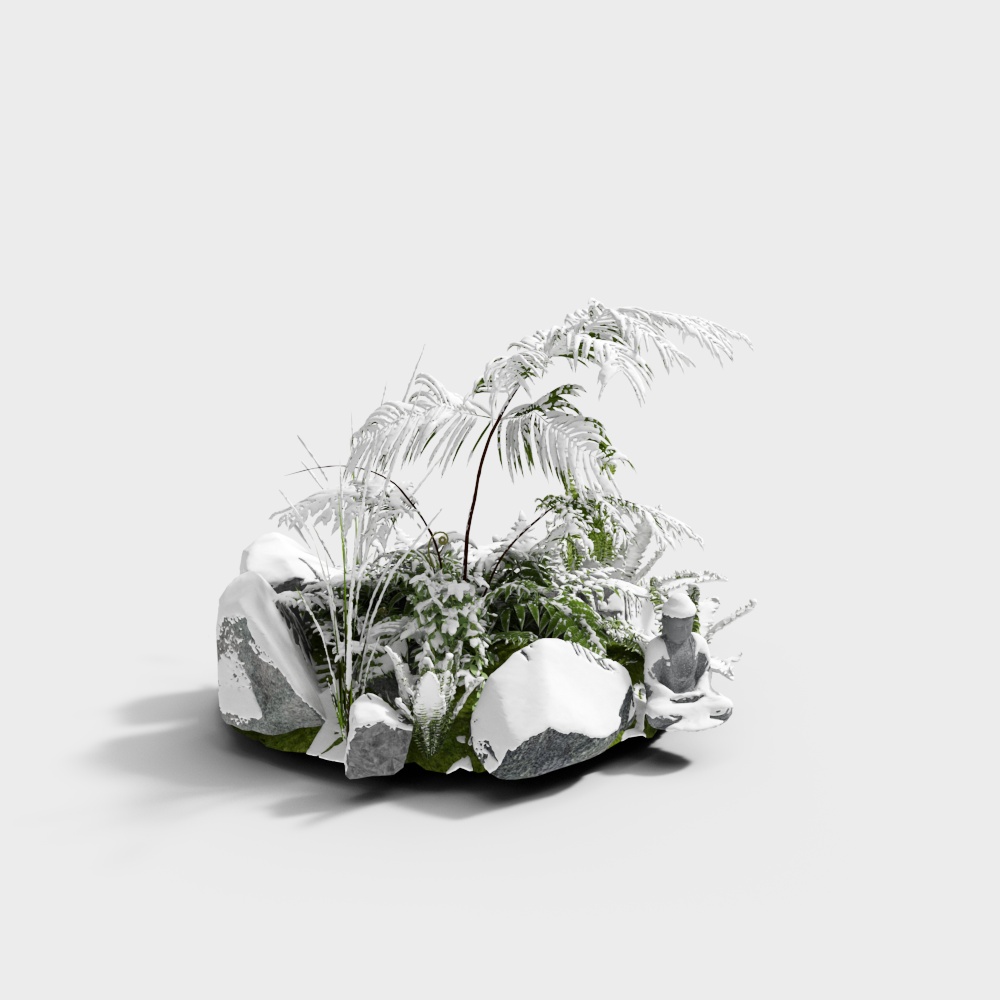 Snowy Landscape Vegetation