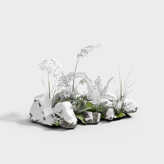 Low Poly Winter Landscape 3D model for Creative Projects