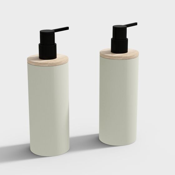 Elegant Low-Poly Soap Dispenser Set 3D model