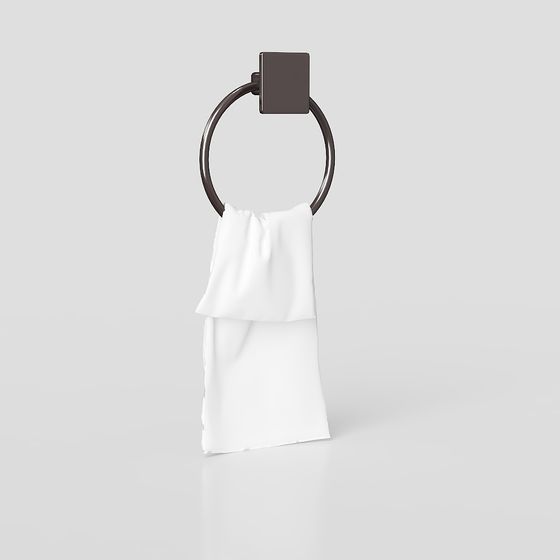 Towel and Bath Towel Holder 3D model