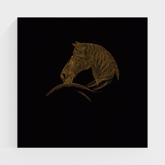 Sophisticated Low-Poly Horse Head 3D model