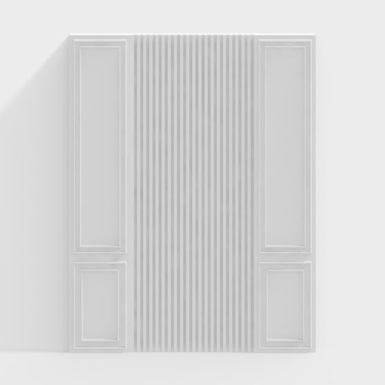 Striped Double Door 3D model