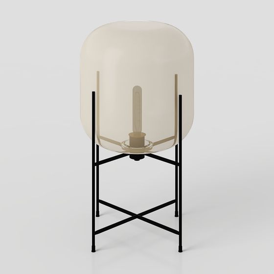 Stylish Low-Poly Floor Lamp 3D model for Modern Spaces