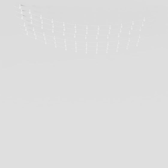 Stylish Hanging Light String 3D model