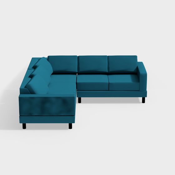 Modern Low-Polygon Sofa 3D model