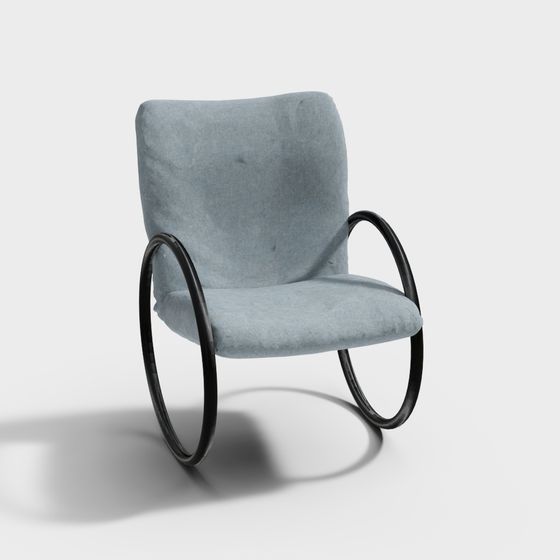 Contemporary Round Sofa Chair 3D model for Creative Spaces