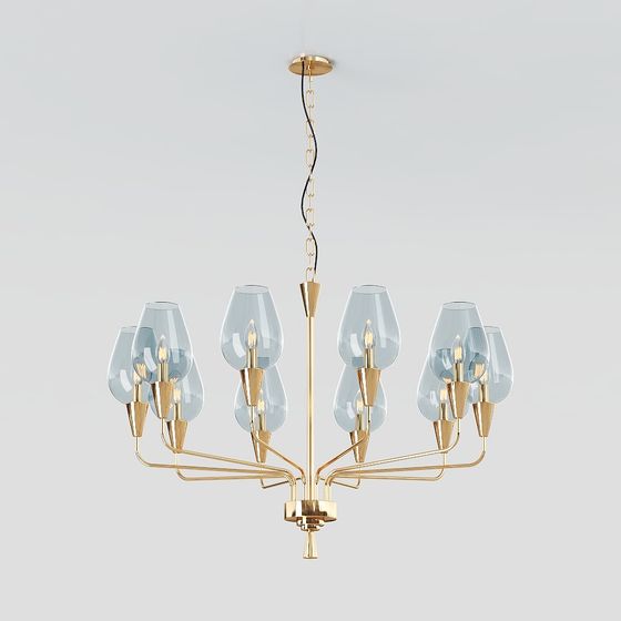 Elegant Modern Chandelier 3D model