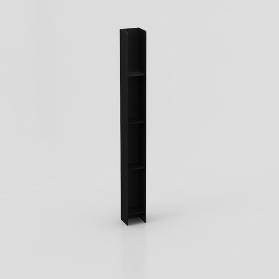 Stylish Minimalist Bookshelf 3D model for Modern Spaces