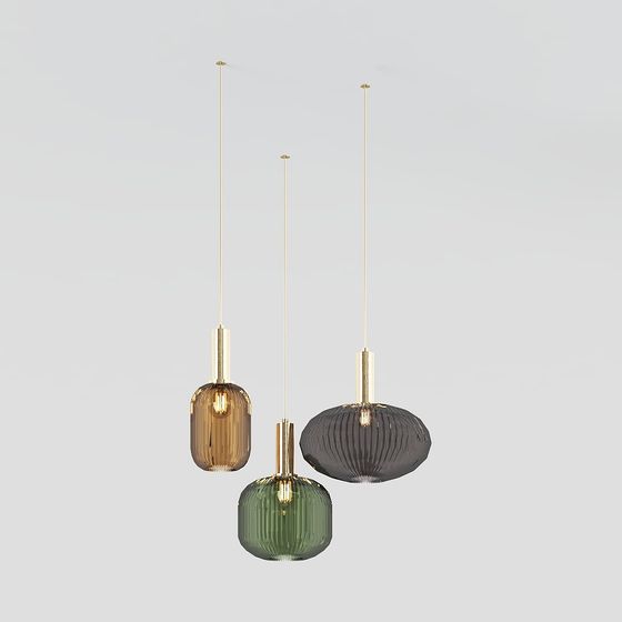 Chic Low-Poly Chandelier 3D model for Modern Interiors