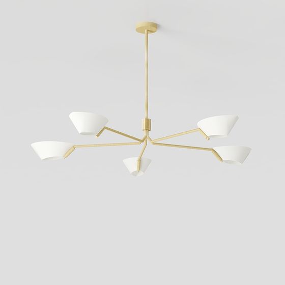 Stylish Low Polygon Chandelier 3D model