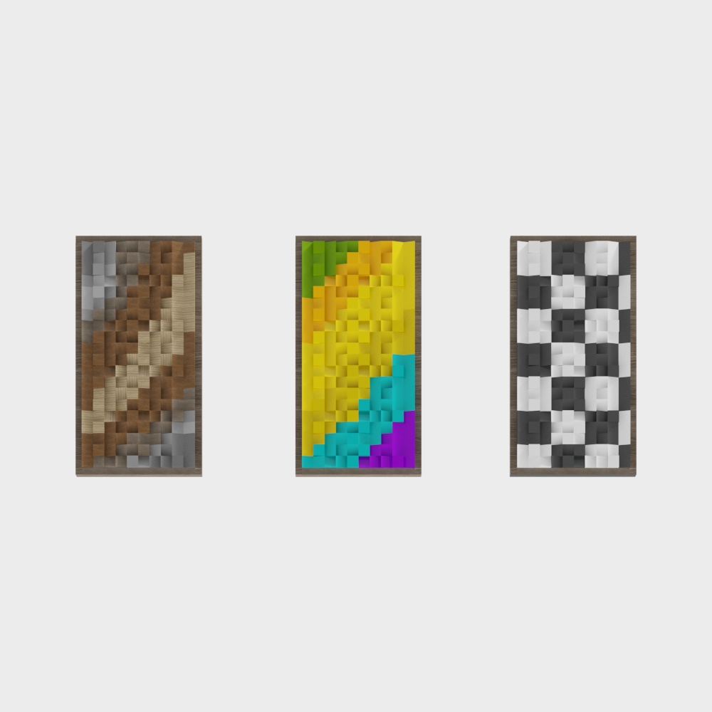 Pixel Art Frames 3D model for Creative Projects