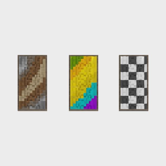 Pixel Art Frames 3D model for Creative Projects