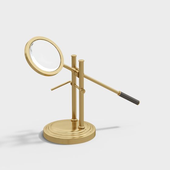 Elegant Vintage Magnifying Glass 3D model