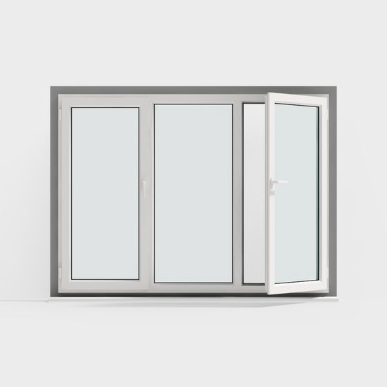 Elegant Low-Polygon Window 3D model Design
