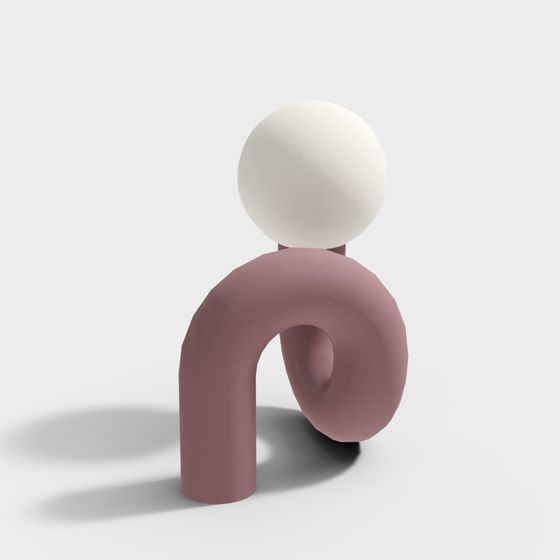 Stylish Soft Pink Decorative 3D Model