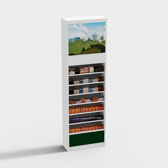 City Shelf 3D Model for Modern Design