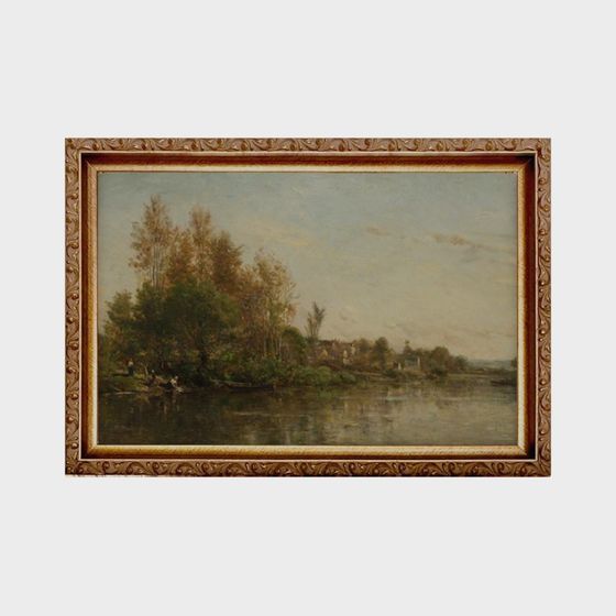 Autumn Riverside Low-Poly 3D Model