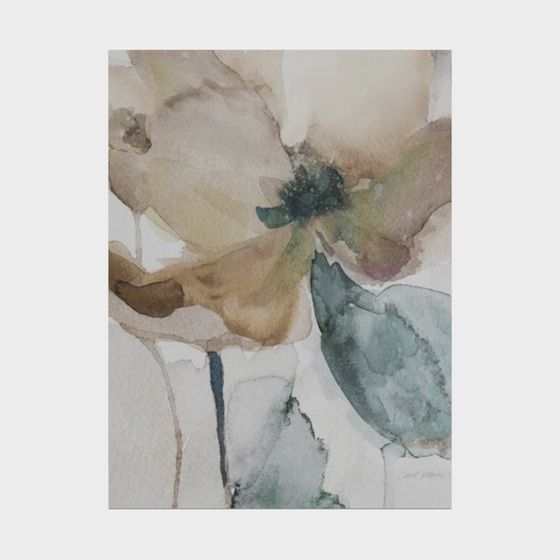 Charming Watercolor Flower 3D Model